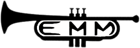 Trumpet logo for E.M. Merricks