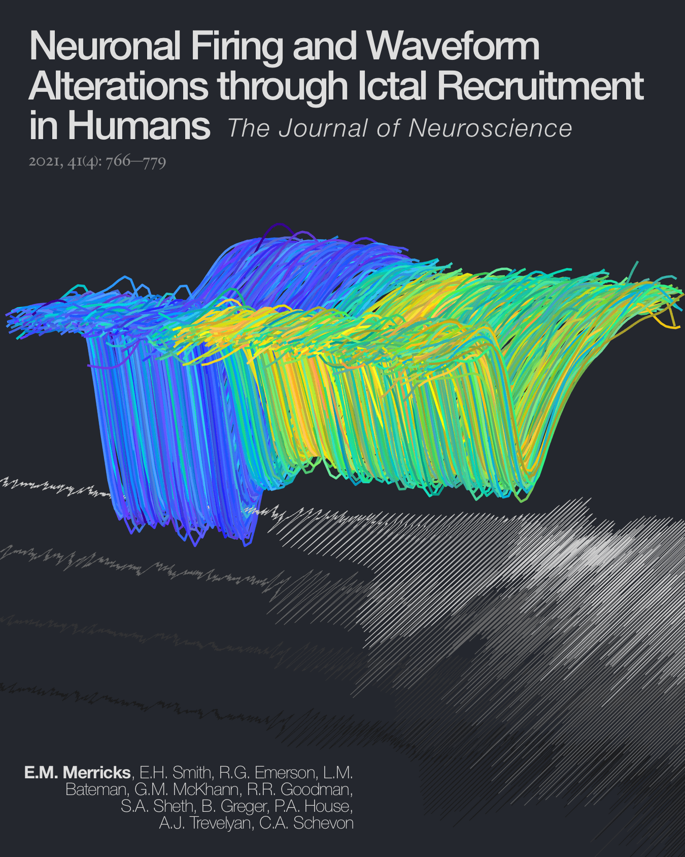 Cover art for Merricks et al 2021 paper in JNeurosci