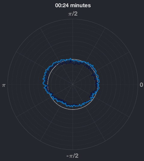Animation of theta and gamma wave interaction through time from human brain